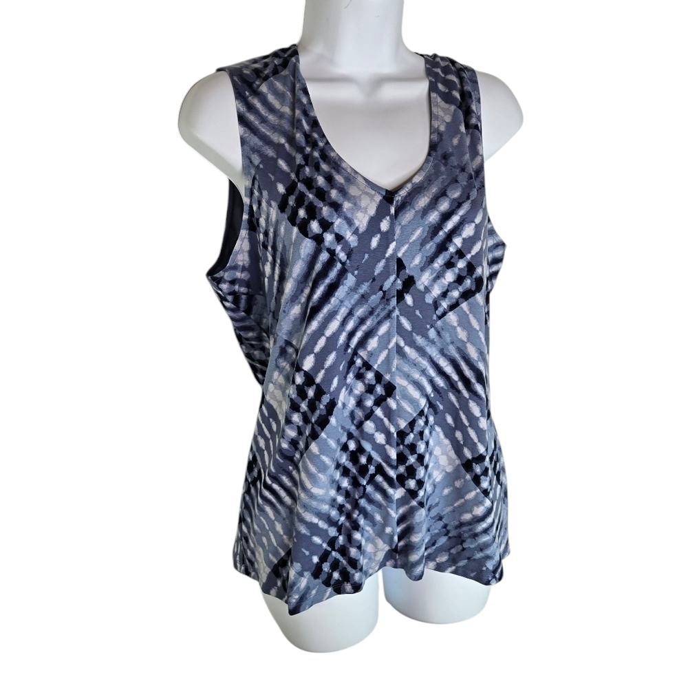 NIC + ZOE watercolor tie dye sleeveless tank new